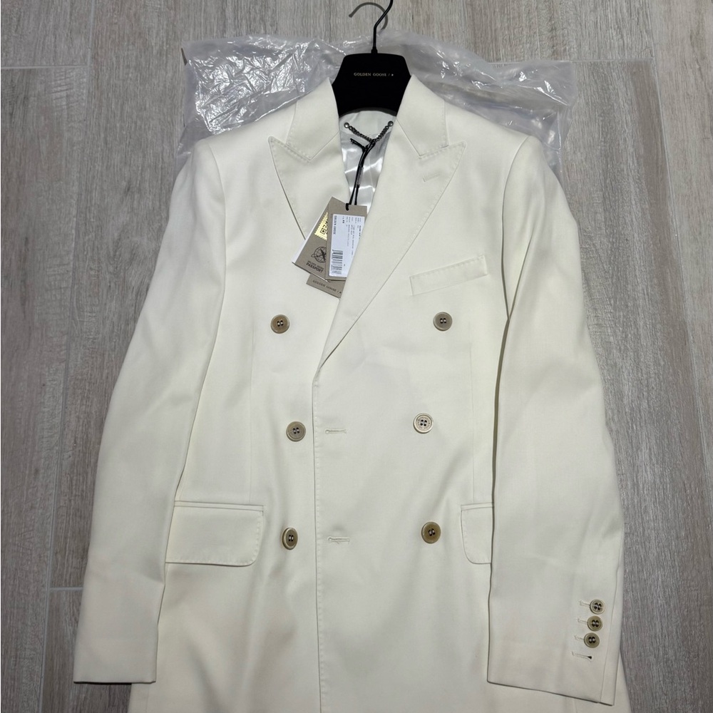 New Golden Goose White Double-Breasted Blazer size EU44 never worn new with tags